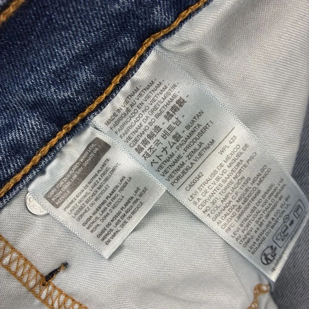 LEVI'S 502 Taper Fit Men's Jeans Stretch 29507 Mid Blue ~ 36 x 30